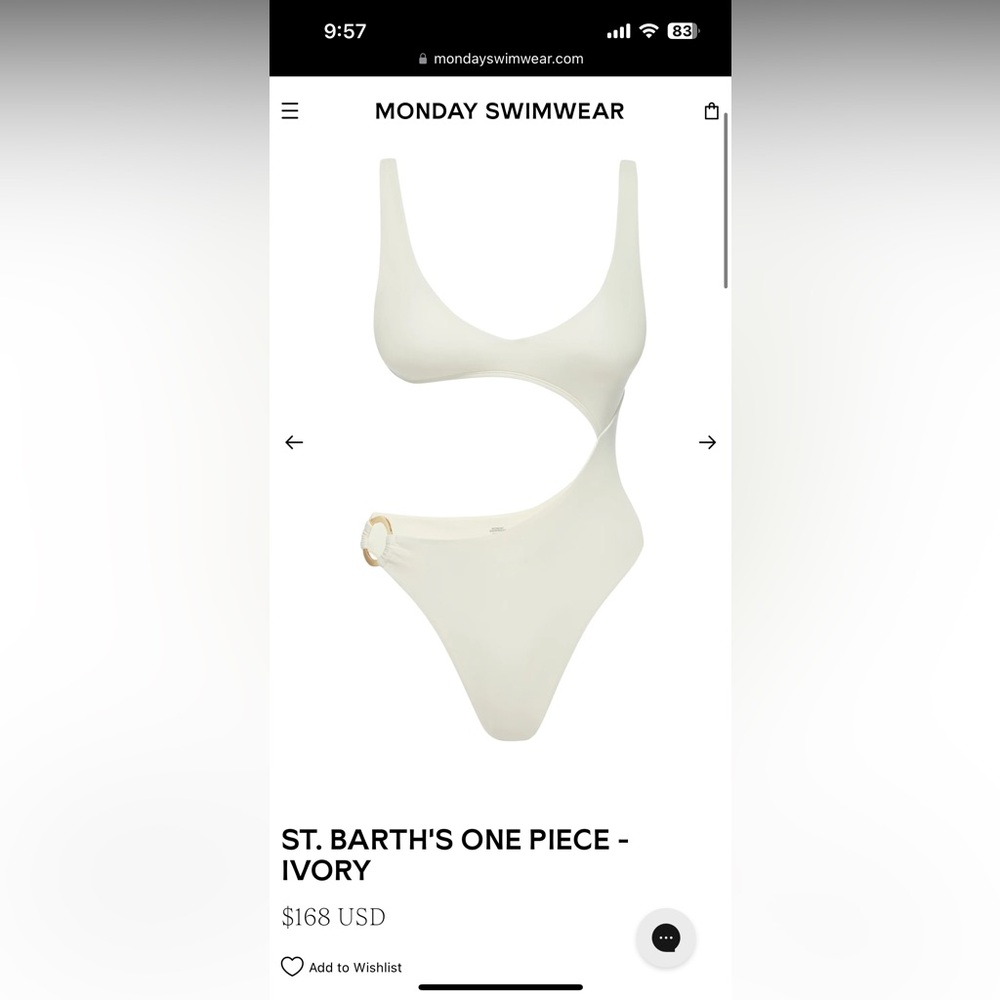 Monday Swimwear St. Barth’s One Piece